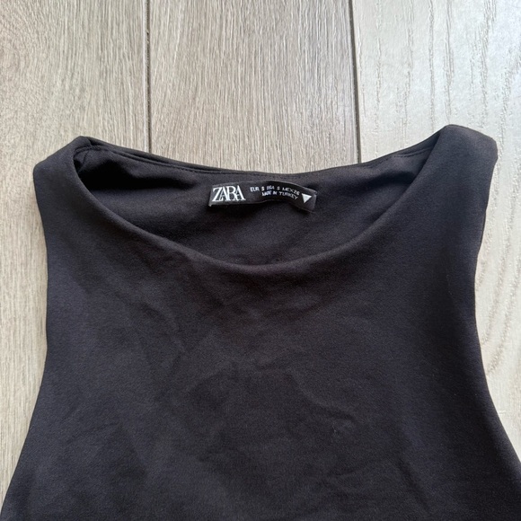 Zara Classic Black High-Neck Bodysuit - Picture 4 of 4
